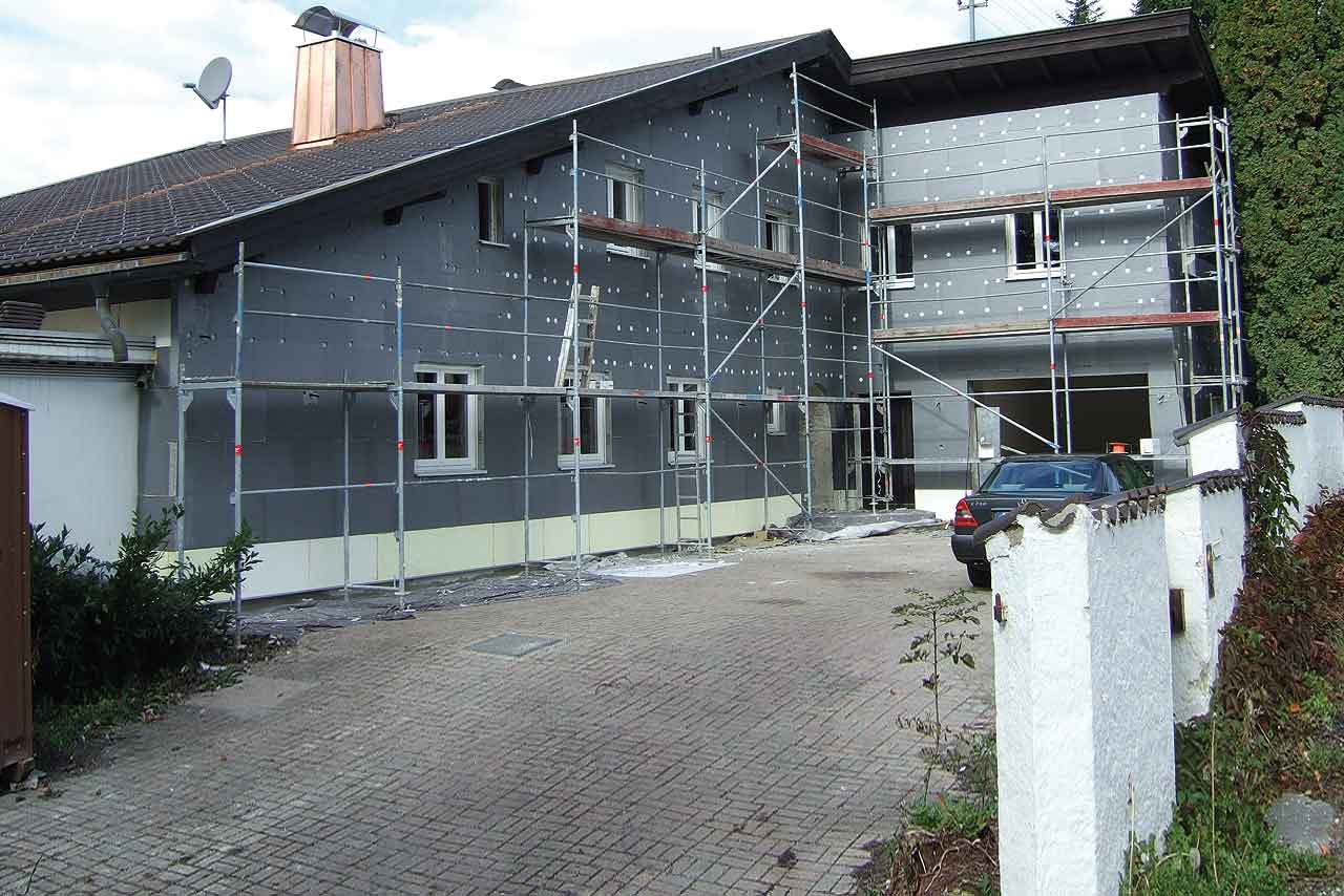 Referenz Vollwärmeschutz Tegernsee Miesbach: Fassadendämmung mit Dämmplatten